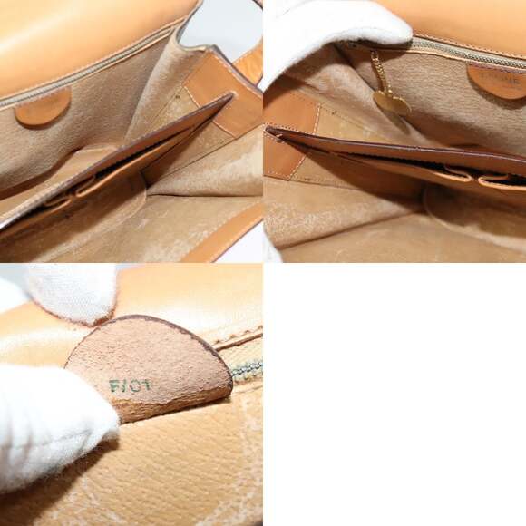 CELINE Macadam Canvas Shoulder Bag Pvc Leather Brown Gold - Picture 12 of 12